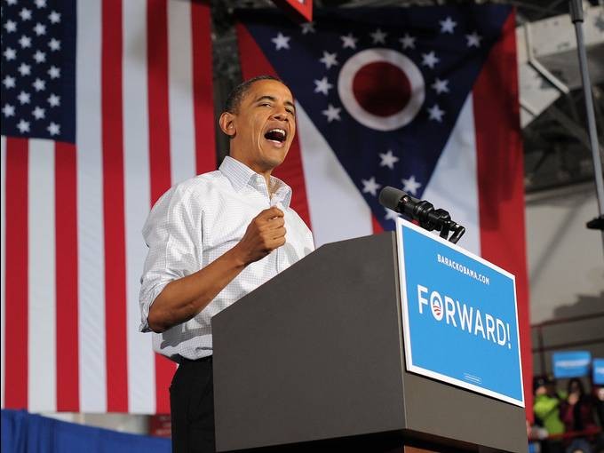 Tổng thống Obama phát biểu trước các cử tri ở Ohio.